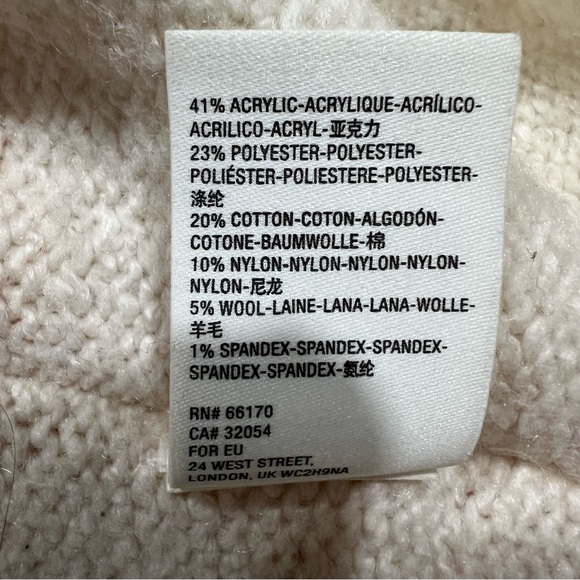 Anthropologie Maggie Tie Dye Cream Pink V-Neck Bell Sleeve Boxy Fit Sweater XS - Picture 7 of 7